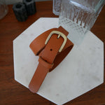 Ceinture "Léon" boucle dorée